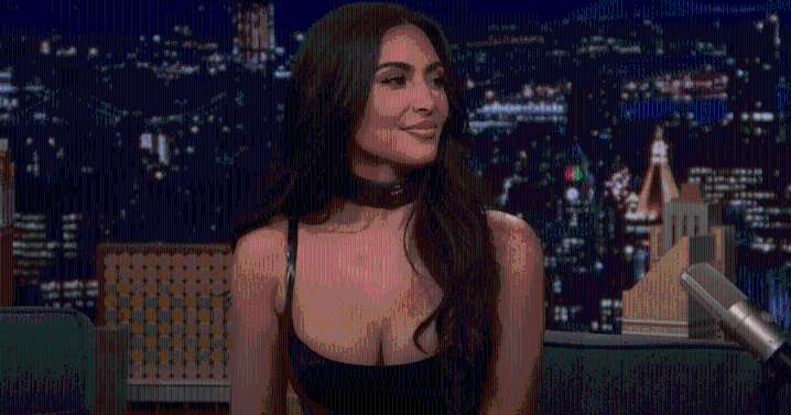 Kim Kardashian’s Black Leather Dress Look in Jimmy Fallon Show Photos Scream Iconic