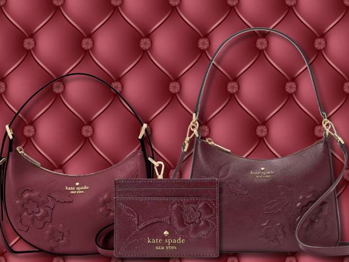 Kate Spade Floral Applique collection now available in Dark Merlot for fall 2025
