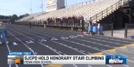 St. Joseph County police climb stairs at Penn High School to honor lives lost in 9/11 terrorist attacks