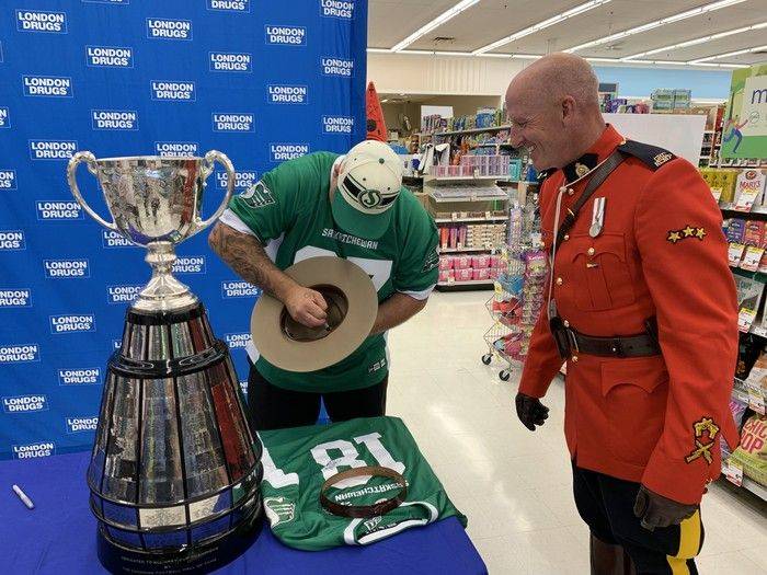 'Leave it here': Grey Cup visits Regina before the Labour Day Classic