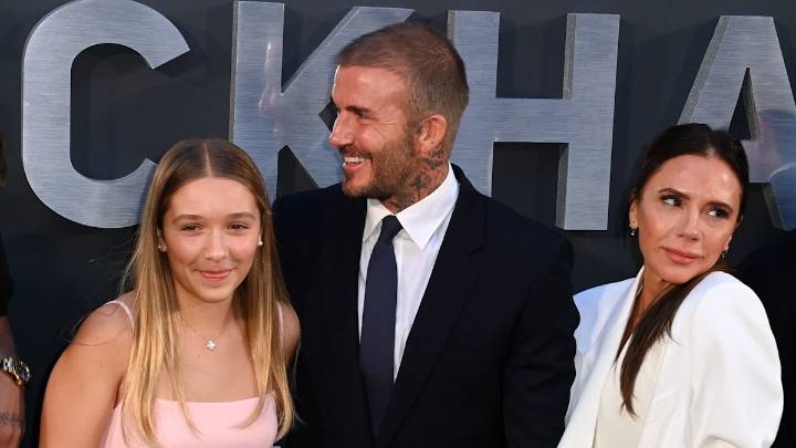 Harper Beckham is mum Victoria's double at Romeo Beckham's birthday celebrations
