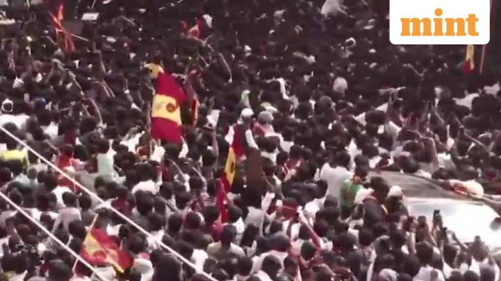 Moments before TVK rally stampede caught on cam: Crowds throng as Vijay speaks