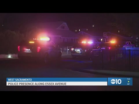 Police presence along Essex Avenue in West Sacramento