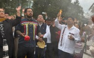 'Purifican' bastones de mando para ministros y ministras en Cuiculco