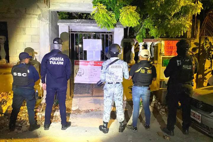 Aseguran estupefacientes y detienen a dos hombres tras cateos en Isla Mujeres, Playa del Carmen y Tulum