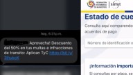 Tiktoker entró a enlace que le llegó por SMS con estafa de descuento para pagar comparendos: 'está muy bien hecho el engaño'