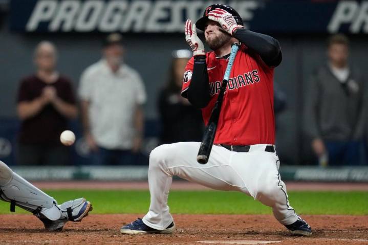 Cleveland Guardians' David Fry suffers facial fractures after HBP