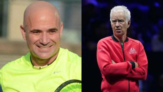 Andre Agassi Mocks John McEnroe As He Aims Big With Taylor Fritz & Others at Laver Cup Team World's new Captain Andre Agassi takes a funny dig at longtime rival John McEnroe ahead of Laver Cup's comme