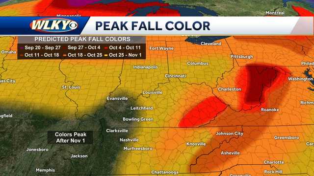 Foliage forecast: When will we see fall colors around Louisville?