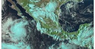 Tormenta tropical Mario avanza frente a Baja California Sur; provoca lluvias y oleaje elevado