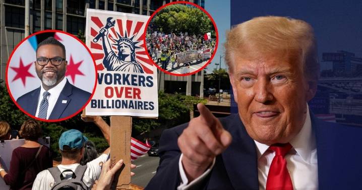 “Esta es la ciudad que defenderá al país”: miles protestan en Chicago contra posible despliegue de la Guardia Nacional e ICE ordenado por Donald Trump