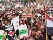Photos: Tens of thousands rally in Berlin against German support for Israel