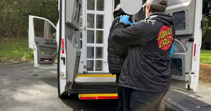 Wanted man arrested after dramatic foot chase through stream