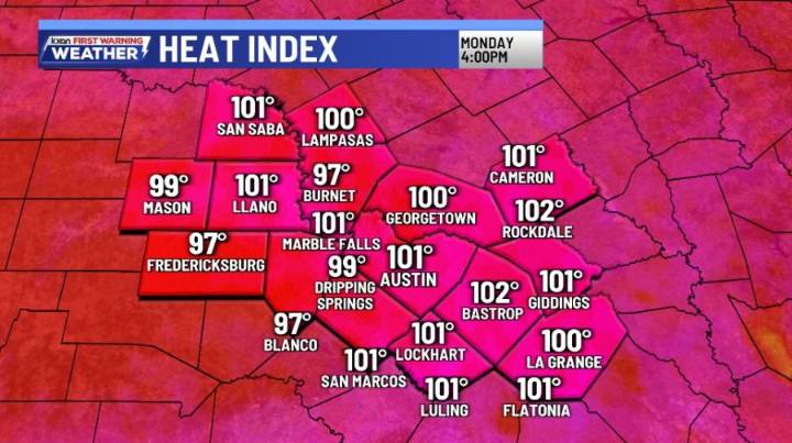 Hot and humid Monday, front arrives mid