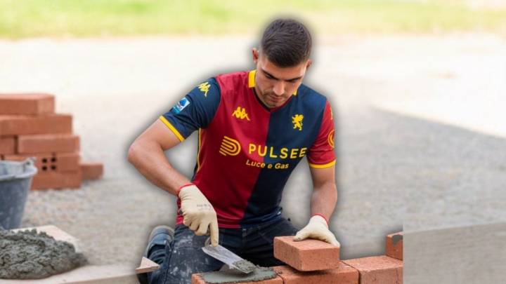 Genoa publica polémica foto de Johan Vásquez construyendo un muro y la borra tras críticas