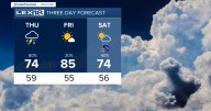 A cooler and wetter Thursday