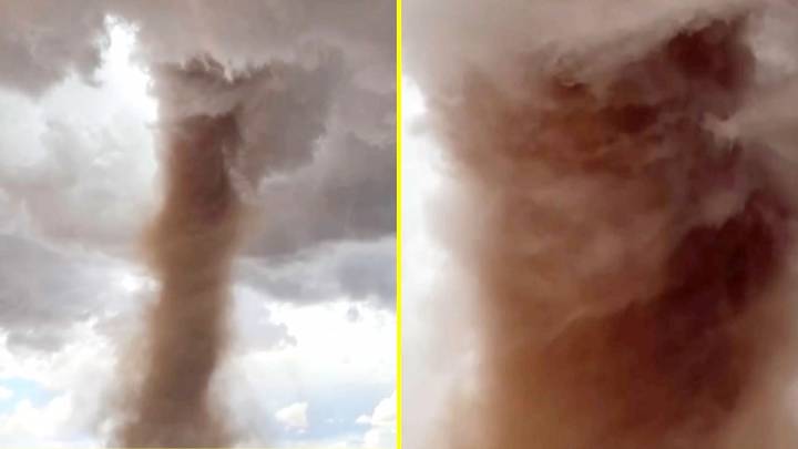 Impactante tornado de color café causó conmoción en Estados Unidos