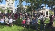 Hundreds gather in Elyria for prayer gathering in honor of Charlie Kirk