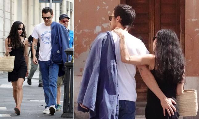 Harry Styles and Zoë Kravitz get handsy on streets of Rome as relationship heats up