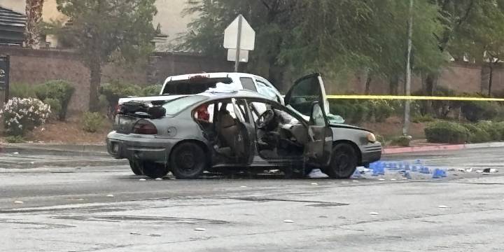 One injured in south Las Vegas Valley crash