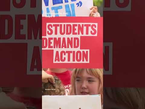 Indiana high school students protest gun violence
