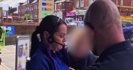 Dramatic footage shows Tesco workers wrestling with suspected shoplifter outside store