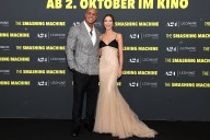 Emily Blunt and The Rock Arrive in Berlin