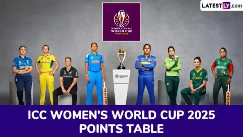 Cricket ICC Women’s World Cup 2025 Points Table Updated With NRR: India Women Register Convincing Win Over Sri Lanka Women in Opening Game