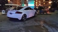 Un conductor chocó su Audi contra una columna del hotel Hilton de Puerto Madero