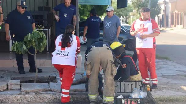 Ciclista lesionado en choque en San Benito, Hermosillo