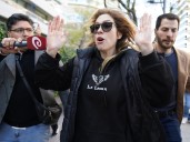 Otro episodio insólito de Lilia Lemoine: acompañó a votar a Karina Milei, se sintió acosada y se puso a grabar a los periodistas