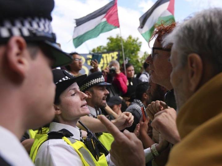Police detain demonstrators supporting banned group Palestine Action
