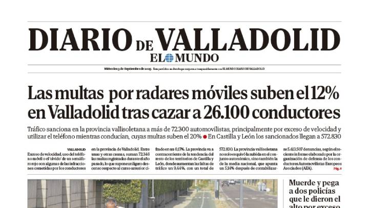 Portada de Diario de Valladolid del 3 de septiembre de 2025
