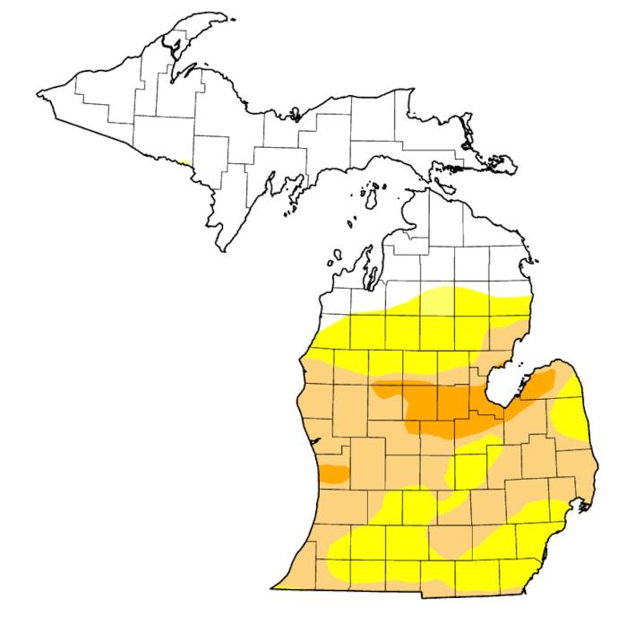 Drought conditions in Michigan last week worsened for some, improved for others; Take a look