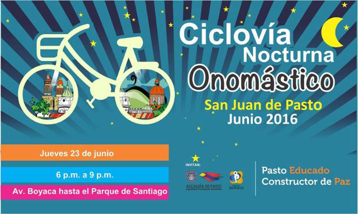 Ciclovía nocturna en el onomástico de Pasto