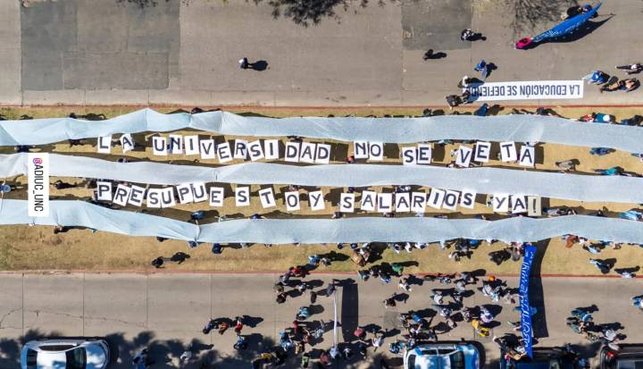 Con un gran banderazo, la UNC rechazó el veto de Milei contra la educación pública