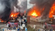 De última hora. Se registra fuerte incendio en fábrica de aceites en Apodaca
