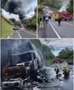 Trajedia en la variante de Pereira:vehículos explotan tras fuerte choque.