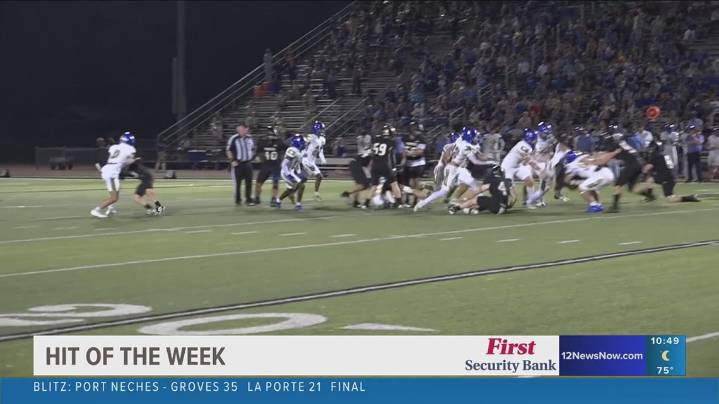Hamshire-Fannett High School's Pierce Pirtle makes the week three Hit of the Week