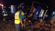 Choque entre trailer y camión recolector en autopista Saltillo-Matamoros deja a tres personas lesionadas