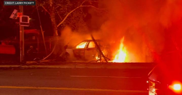 Video shows Army football player rescue driver before car bursts into flames in Orange County, N.Y.
