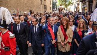 El Seguici de la Mercè llega a Sant Jaume con Collboni, Rull y Dalmau encabezando la comitiva tras asistir a la misa