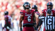 South Carolina football DE Dylan Stewart suffers apparent shoulder injury during Virginia Tech battle