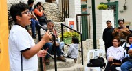 Festival de canto inter escolar en el parque Néstor Martos