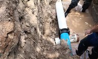 Continúa Aguah trabajos de reparación de línea de conducción