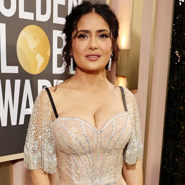 Salma Hayek, 59, Strips Down to Red Bikini