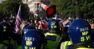 Glasgow man at Tommy Robinson demo 'charged with attacking emergency worker'