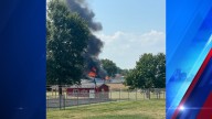 Crews battling fire near North Elementary School