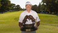 Thomas Bjorn sinks 35-foot putt to win PGA Tour Champions event