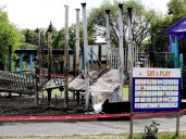 One man charged and warrant issued for another man connected to Edmonton playground arson